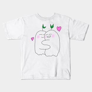 Cute hugging ghosts Kids T-Shirt